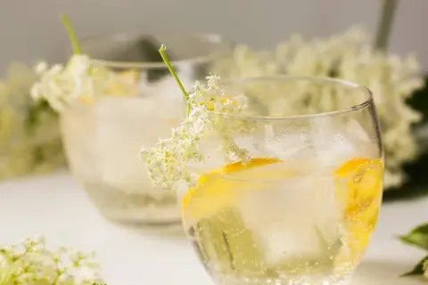 Orzeźwiające drinki z syropem z kwiatu czarnego bzu na lato