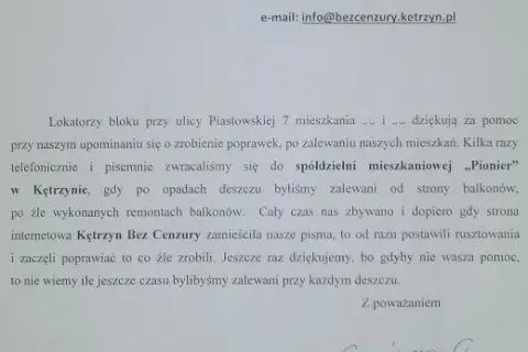 Jak napisać pismo do spółdzielni ws. grzyba? Wzór i instrukcja