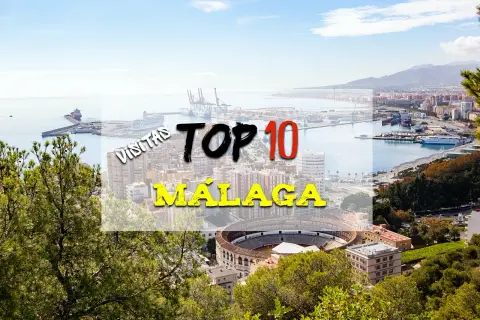Vista panorámica de Málaga con el puerto, la ciudad y la plaza de toros. Descubre las cosas que ver en Málaga, ¡un top 10 imperdible!