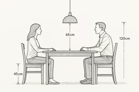 Lampa nad stołem: Idealna wysokość, by nie raziła w oczy!