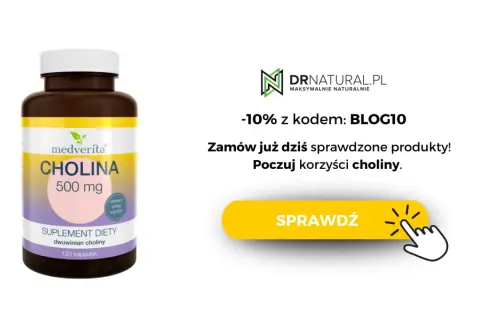 Poczuj korzyści choliny! Suplement diety z dwuwinianem choliny 500 mg, wspiera pracę wątroby. Zamów teraz i skorzystaj z rabatu.