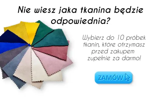 Koło z próbek kolorowa tkanina w odcieniach od granatu po róż. Wybierz do 10 próbek tkanin za darmo przed zakupem.