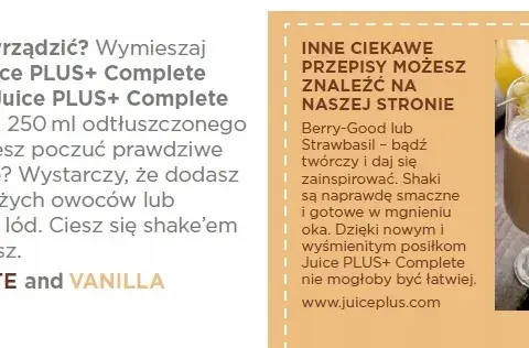 Koktajl Juice Plus - odkryj zdrowe składniki i korzyści dla diety