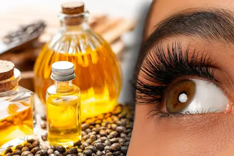 Aceite de ricino para pestañas, cuidado natural para evitar infección.