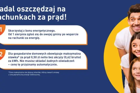 Maksymalna cena za prąd to 0,50 zł netto za kWh. Dowiedz się, jak skorzystać z bonu energetycznego i oszczędzać na rachunkach.