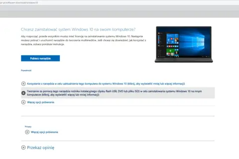 Narzędzie do tworzenia nośnika instalacyjnego Windows 10 na pendrive. Pobierz narzędzie, aby zainstalować system na komputerze lub innym urządzeniu.