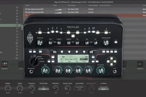 Kemper Profiler, der Nachfolger für Gitarristen, mit Rig Manager Software.