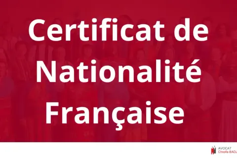 Certificat de Nationalité Française. Ce document est essentiel pour le fichier national des naissances, attestant de l'identité et de l'appartenance à la nation.