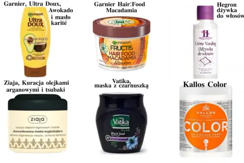 Garnier Ultra Doux z awokado i masłem karité, maska Vatika z czarnuszką, Kallos Color - produkty pomagające jak zmyć olej z włosów.