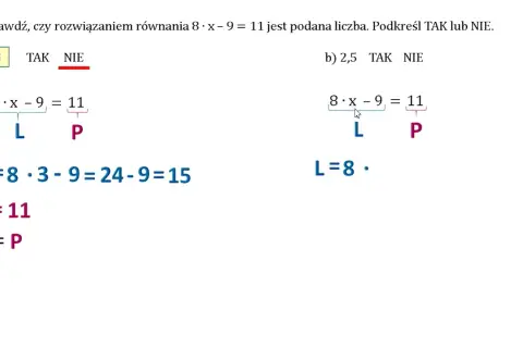 Jak sprawdzić, czy podana liczba x spełnia równanie matematyczne?