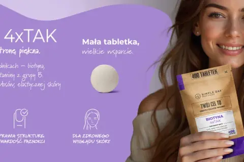 Biotyna na co? Na zdrowe włosy, skórę i paznokcie. Formuła z naturalnymi składnikami wspiera piękno od wewnątrz.