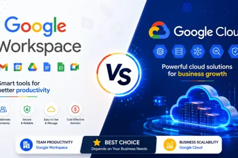 Google Workspace vs Google Cloud: Smart tools for productivity vs. powerful cloud solutions for business growth.