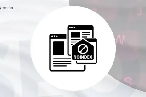 Ikona "noindex" na tle symbolizującym witrynę. Oznacza, że strona nie będzie indeksowana przez wyszukiwarki, np. Google.