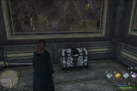 W grze Hogwarts Legacy skrzynia z okiem czeka na odkrycie.