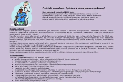 Jak wypełnić dziennik praktyk opiekuna medycznego: opis celów, uwag i zadań. Ilustracja przedstawia opiekuna przy pacjencie na wózku.