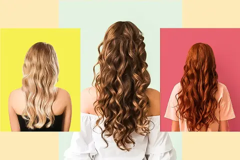 Tres melenas: rubia ondulada, castaña rizada y pelirroja con ondas. Ideas para saber como rizar el pelo liso de forma natural.