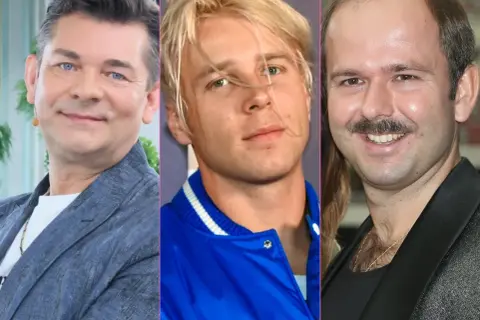Trzech mężczyzn, w tym gwiazdy disco polo, zastanawia się, dlaczego polskie gwiazdy disco polo chwalą się wygranymi w zdrapkach na IG.