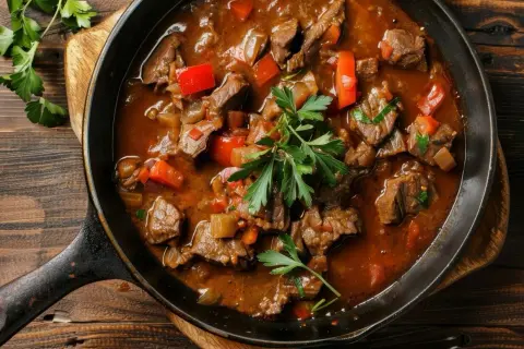 Gulasz strogonow z wieprzowiny: przepis na idealnie kruche mięso