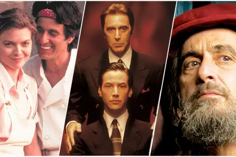 Al Pacino i filmer som "Frankie and Johnny", "The Godfather Part II" och "Donnie Brasco".
