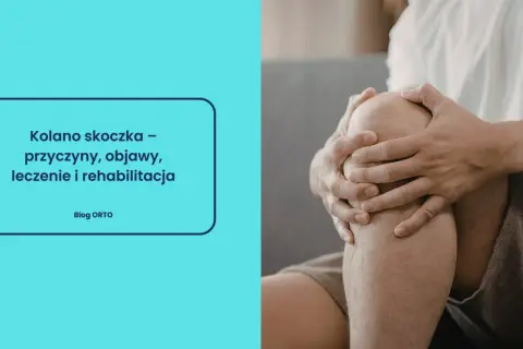 Osoba trzymająca się za bolące kolano.