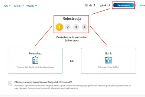 Chcesz wiedzieć, jak grać w lotto przez internet? Zarejestruj się, wybierając formularz lub bank.