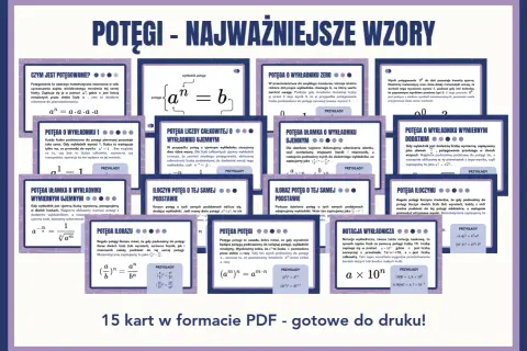 Najważniejsze wzory na potęgi: definicje, przykłady i zastosowania. Poznaj potęgę o wykładniku 1, 0, ułamkowym i ujemnym.