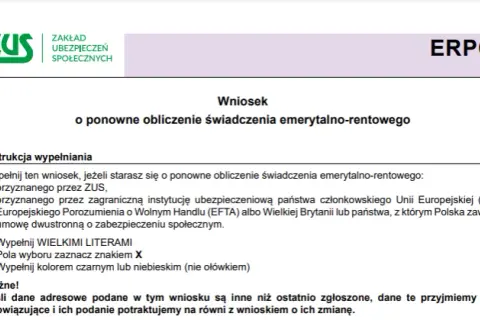 Czy wniosek o ponowne przeliczenie emerytury można złożyć elektronicznie?
