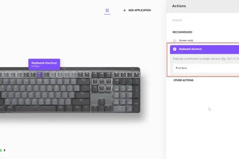 Klawisz print screen (Prnt Scrn) ustawiony jako skrót klawiszowy.