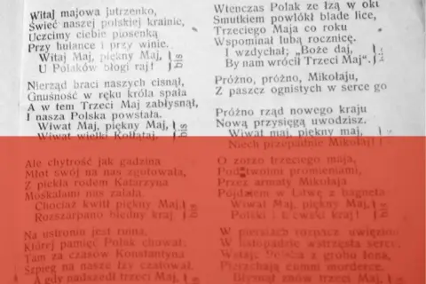 Witaj majowa jutrzenko, pieśń o Trzecim Maja, która budzi nadzieję i przypomina o odrodzeniu Polski.