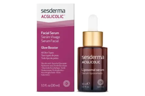 Serum facial Sesderma ACGLICOLIC con ácido glicólico para potenciar el brillo. Descubre cómo usarlo para una piel radiante.
