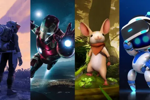 Astronauta, Iron Man, myszka i robot w goglach VR – cztery światy, które oferują fajne gry na VR.