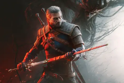 Geralt z Rivii gotów do walki z potworem. Fani spekulują o jego powrocie w Wiedźmin 4 premiera.