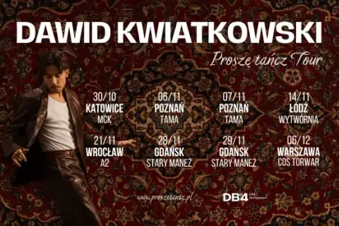 Ceny biletów Dawida Kwiatkowskiego 2026: Ile kosztuje Meet & Greet?