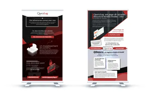 Photographe publicitaire : Roll-up QueryLog sur l'infrastructure cloud, la sécurité des VMS et la sauvegarde des données.