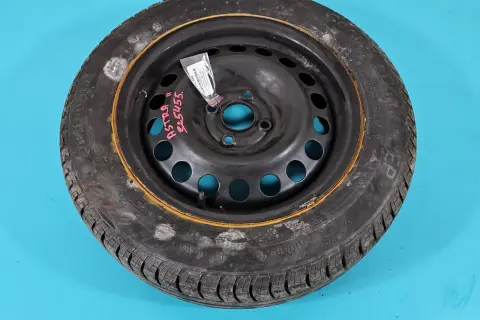Koło zapasowe do Opel Astra G, z widocznym rozstawem śrub. Opona Continental 185/65 R15.