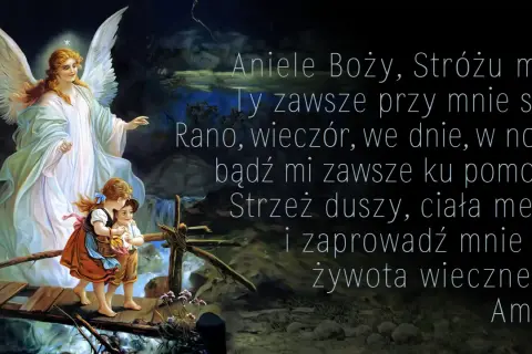 Aniele Boży, Stróżu mój, czuwaj nad dziećmi idącymi przez most.