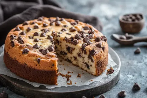 En saftig chokladkaka med ricotta, toppad med chokladknappar. En perfekt dessert för alla chokladälskare.