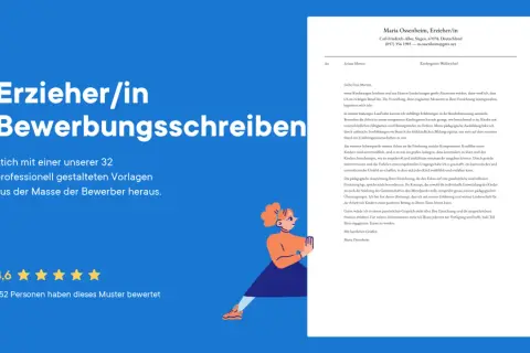 Professionelles Bewerbungsschreiben für Erzieher/in. Vorlage für ein überzeugendes Anschreiben im Kindergarten.