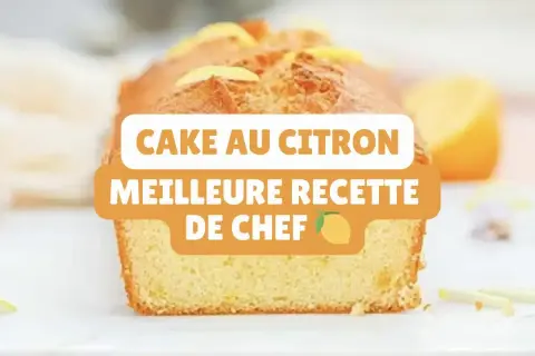 Un délicieux cake au citron, la meilleure recette de chef, avec des zestes de citron sur le dessus.