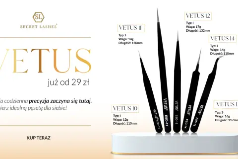 Pęsety Vetus od Secret Lashes – precyzja dla Twoich rzęs. Różne modele, idealne do każdej stylizacji.