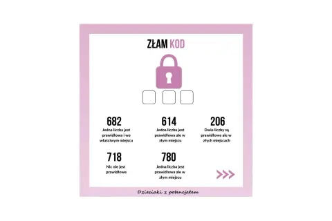 Złam kod! Zagadki logiczne dla dorosłych, które rozruszają szare komórki. Rozwiąż szyfr, by odblokować tajemnicę.