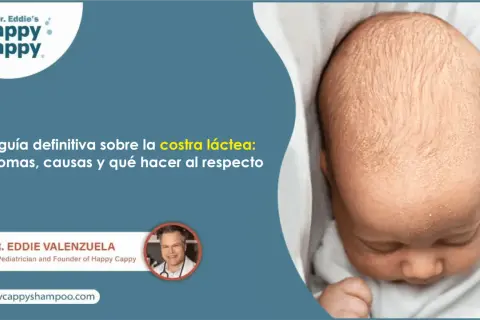Bebé con costra láctea. Guía definitiva sobre síntomas, causas y tratamiento de la costra láctea. Dr. Eddie Valenzuela.