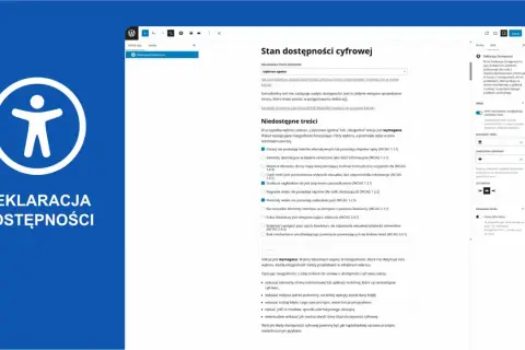 Deklaracja dostępności cyfrowej strony internetowej, stan zgodności i niedostępne treści.