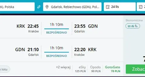 Ile kosztuje lot z Krakowa do Gdańska? Sprawdź najtańsze opcje!