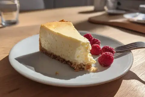 En krämig cheesecake med hallon, perfekt att baka med Philadelphia.