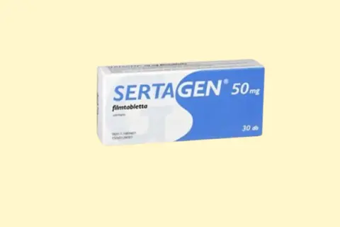 Opakowanie leku Sertagen 50 mg, zawierające 30 tabletek.