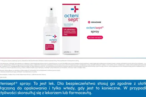 Czy rana po oparzeniu powinna oddychać? Octenisept® spray to lek do odkażania małych, powierzchownych ran.