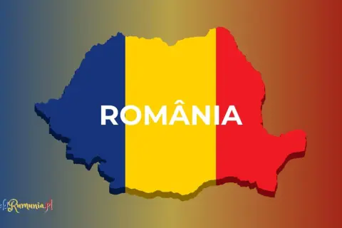 Mapa Rumunii z flagą narodową. Odpowiedź na pytanie: czy Rumunia jest w Unii? Tak, Rumunia jest członkiem Unii Europejskiej.