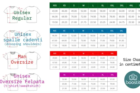 Tabelle taglie uomo: Regular, spalle cadenti, oversize, felpata. Trova la tua misura XL perfetta.