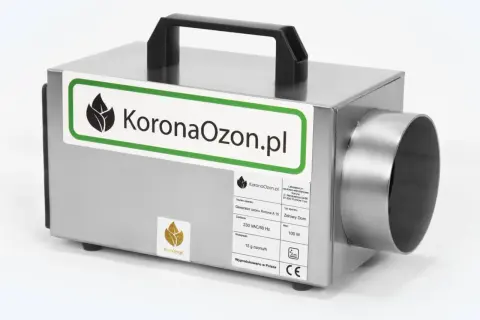 Generator ozonu Korona A 15, idealny jako ozonator do samochodu. Skutecznie usuwa zapachy i dezynfekuje wnętrze.